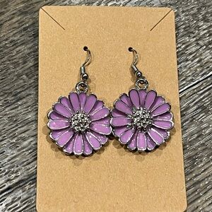 Paparazzi Purple Daisy Earrings